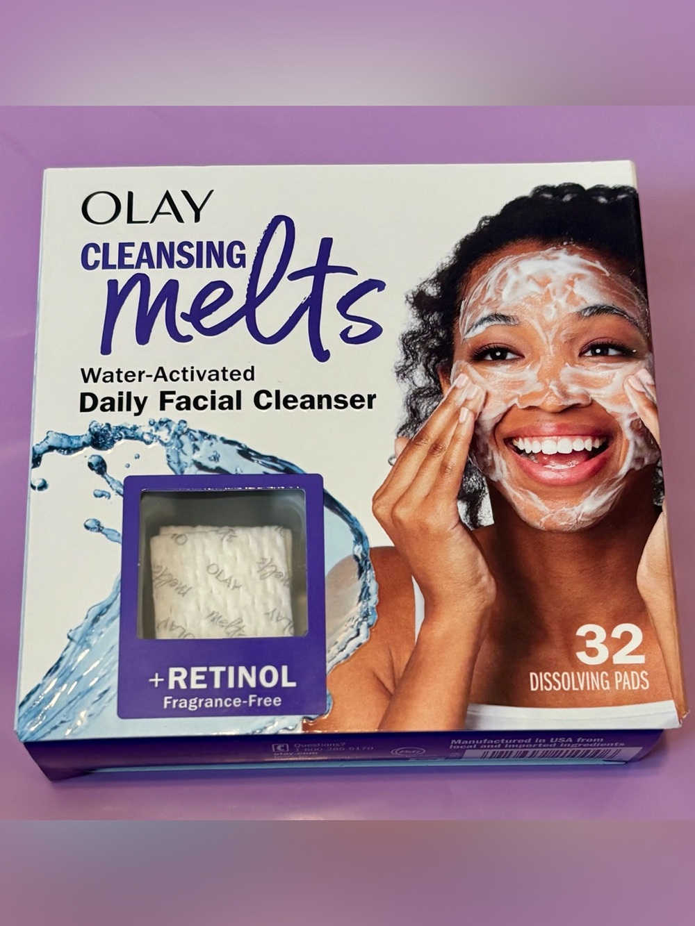 OLAY Cleansing Melts Daily Facial Cleanser—Retinol—32 ct